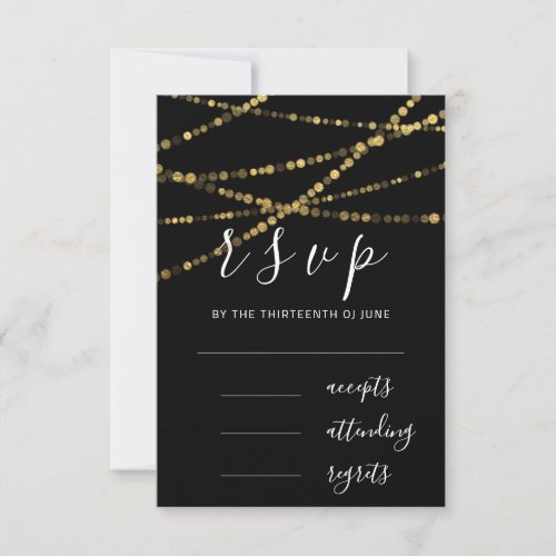 RSVP Black White Golden Lights Spark