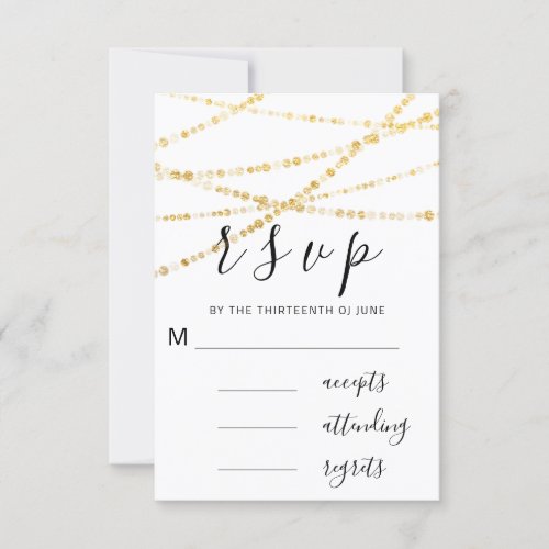 RSVP Black White Golden Lights Spark Simply