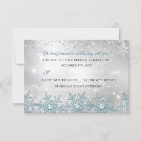 Rsvp Blue Pearl Snowflake Christmas Party