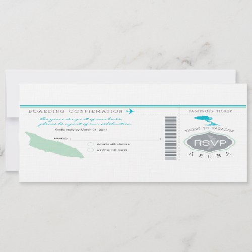 RSVP Boarding Pass to Aruba