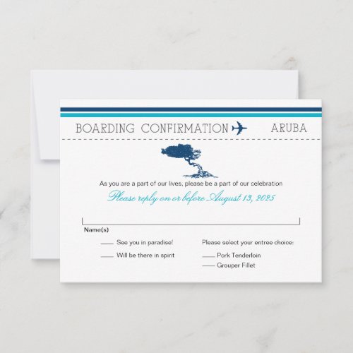 RSVP Boarding Pass TO Aruba