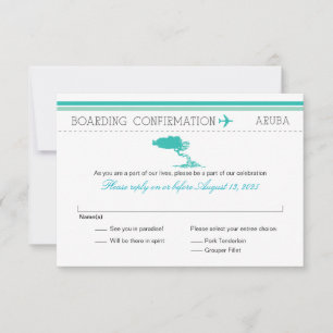 RSVP Boarding Pass TO Aruba