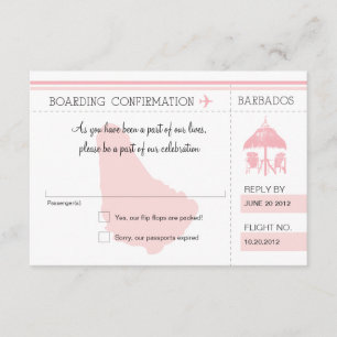 RSVP Boarding Pass TO BARBADOS