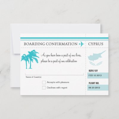 RSVP Boarding Pass TO Cyprus