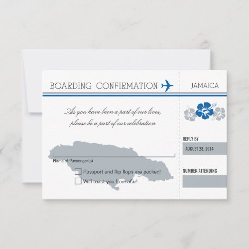 RSVP Boarding Pass TO JAMAICA