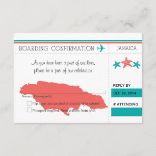 RSVP Boarding Pass TO JAMAICA