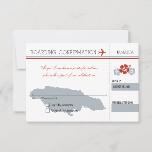 RSVP Boarding Pass TO JAMAICA