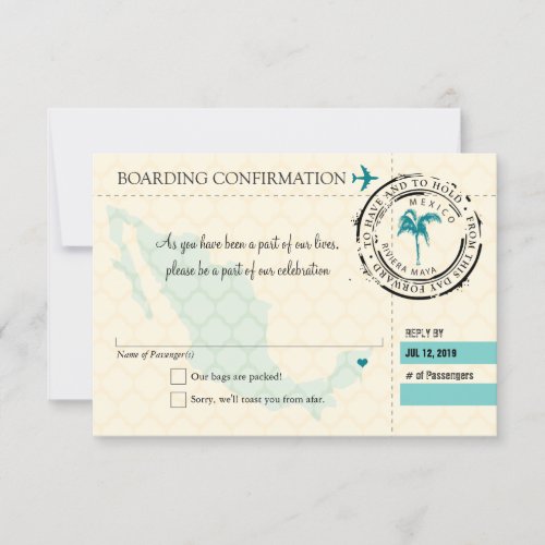 RSVP Boarding Pass TO Mexico