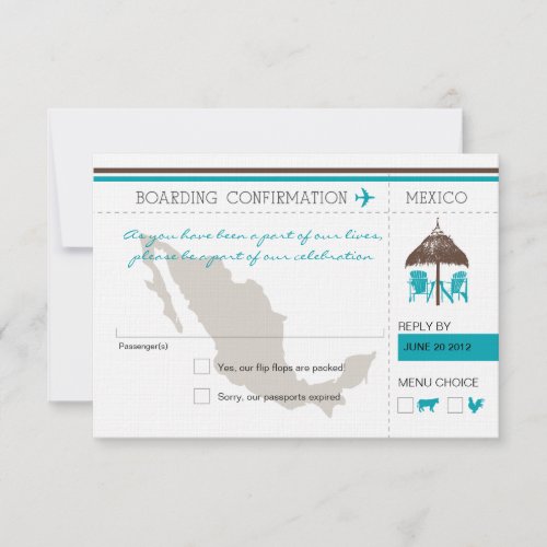 RSVP Boarding Pass TO Mexico