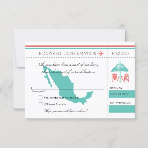 RSVP Boarding Pass TO Mexico