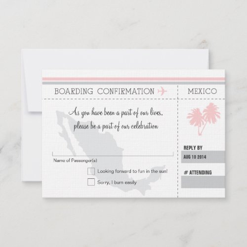 RSVP Boarding Pass TO MEXICO