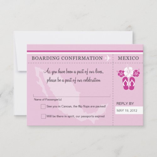 RSVP Boarding Pass TO MEXICO