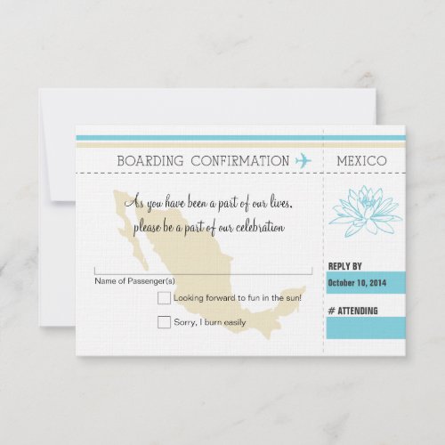 RSVP Boarding Pass TO MEXICO