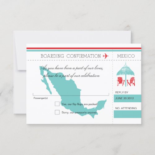 RSVP Boarding Pass TO Mexico