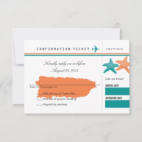 RSVP Boarding Pass TO Puerto Rico