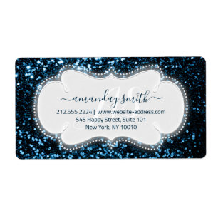RSVP Bridal Sweet Monogram Wedding Blue Navy Label