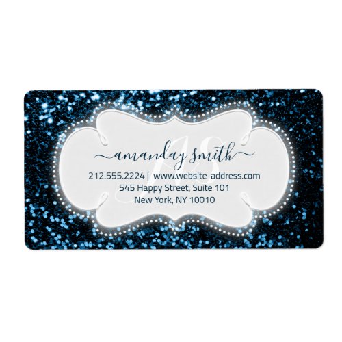 RSVP Bridal Sweet Monogram Wedding Blue Navy Label