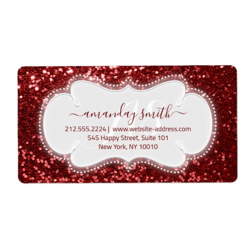 RSVP Bridal Sweet Monogram Wedding  Royal Glitter Label