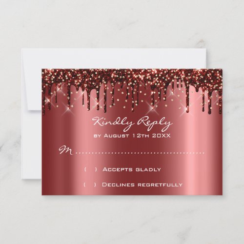 RSVP Bridal Wedding Gold Burgundy Lux Grips