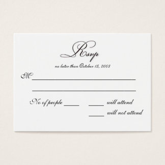 Rsvp Business Cards Templates Zazzle Rsvp Business Card