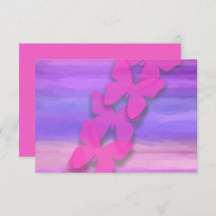 RSVP Butterfly Pink Purple Watercolor Invitation