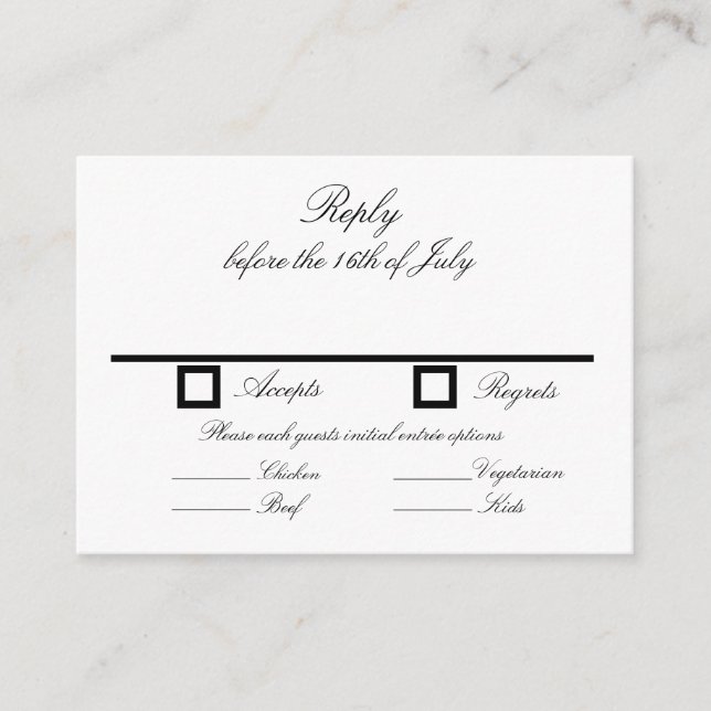 RSVP Card (Front)
