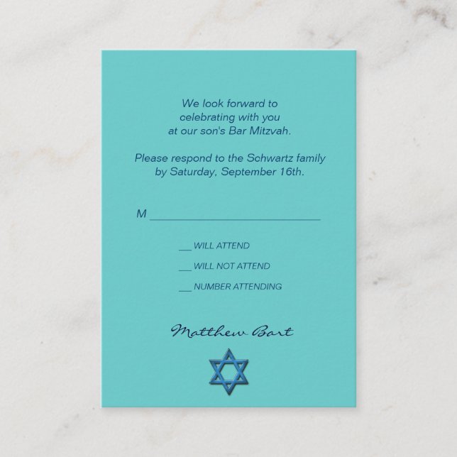 RSVP Card (Front)