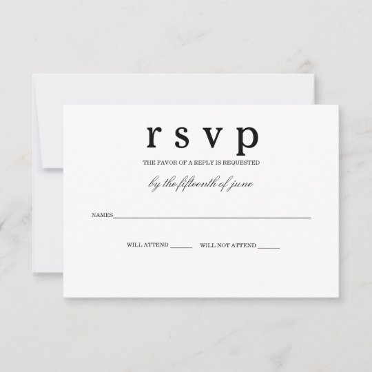 how to send back rsvp card