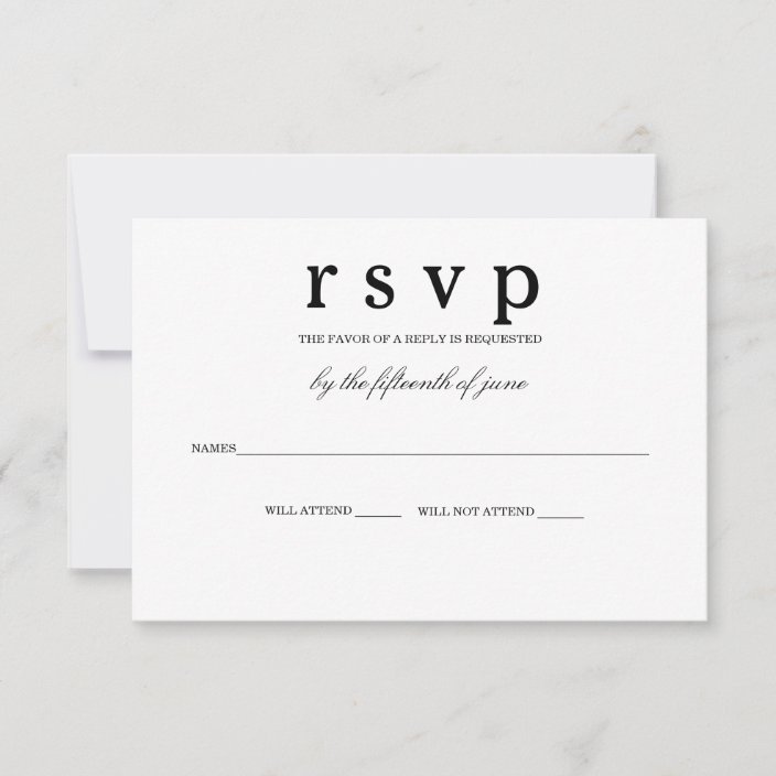 RSVP Card | Zazzle.com