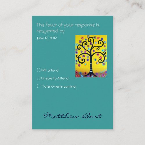 RSVP Card Business Card Template