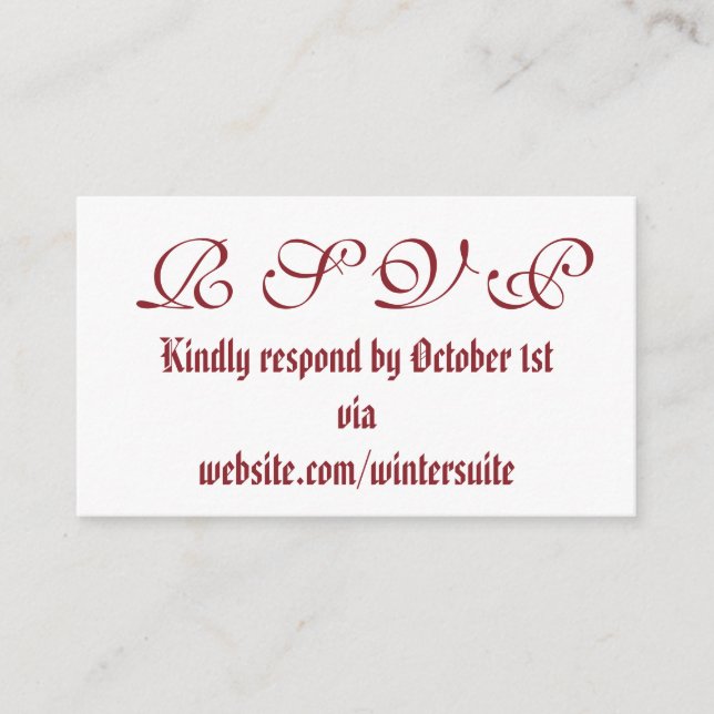 RSVP Card (Front)