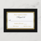 RSVP Card | Black and White | Gold