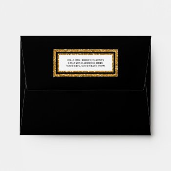 Rsvp Card Envelopes Script Forever Love Glitter by PatternsModerne at Zazzle