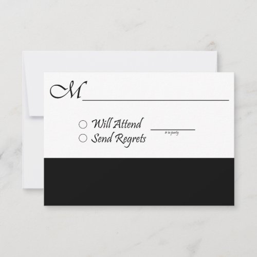RSVP Card for Wedding and Graduation Invitations