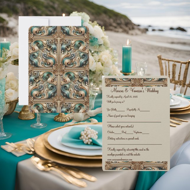 RSVP Card Formal Pearl Coast Elegance (Creator Uploaded)