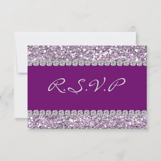 RSVP CARD GLAMOUR AND BLING (Front)