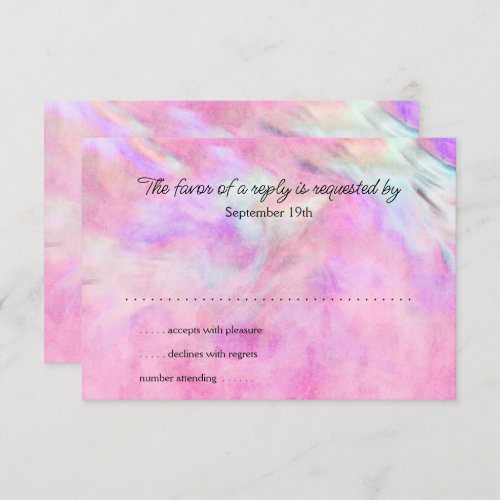 RSVP Card Hot Pink and Purple Tie Dye Design