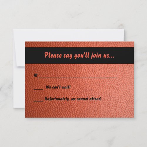 RSVP card I for Hoops Bar Mitzvah Collection