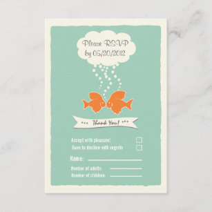 RSVP Card - Kissing Fish