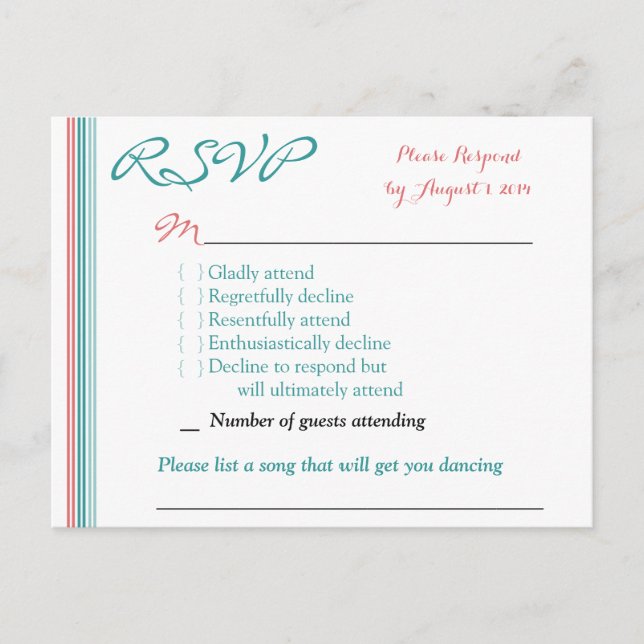 RSVP Card Postcard (Front)