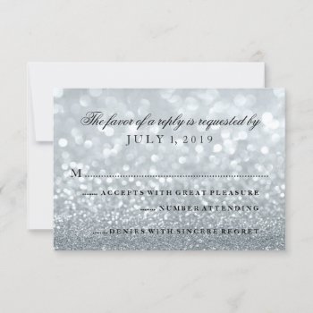 Rsvp Card - Silver Glit Fab by Evented at Zazzle