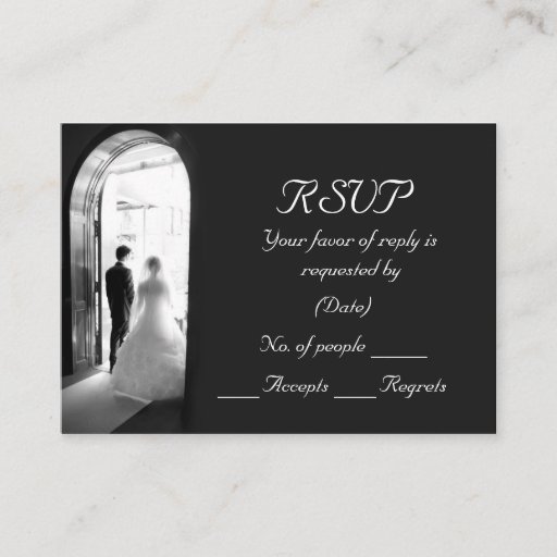 Customizable RSVP Card Template Business Card