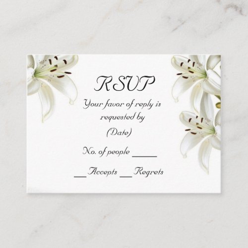 RSVP Card Template Business Card