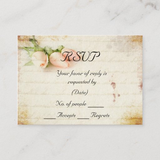 Customizable RSVP Card Template Business Card Templates