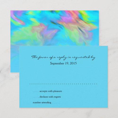 Bat Mitzvah Turquoise Tye Dye Design Invitations
