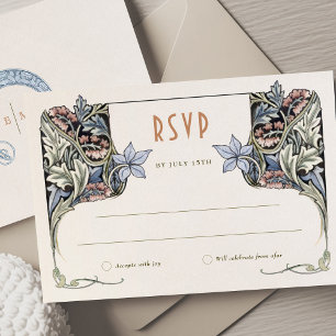 RSVP Card Victorian Grace Morris-Inspired Elegance