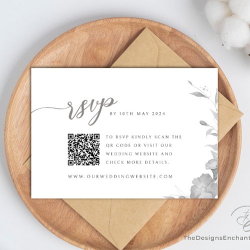 RSVP Card Wedding Response Card Boho Floral