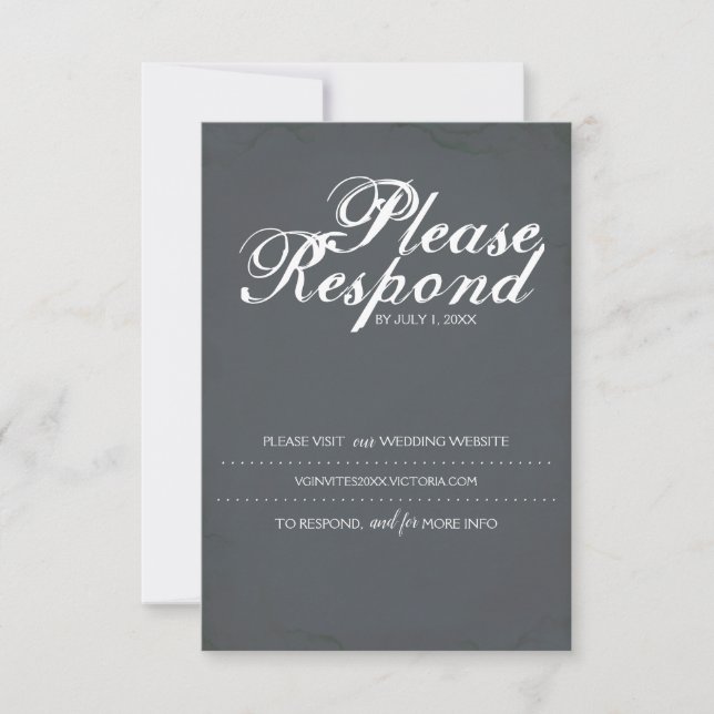 RSVP Card, Wedding Website Card (Front)