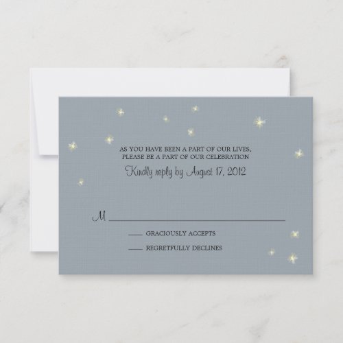 RSVP Card Whimsy Fireflies Custom Invite