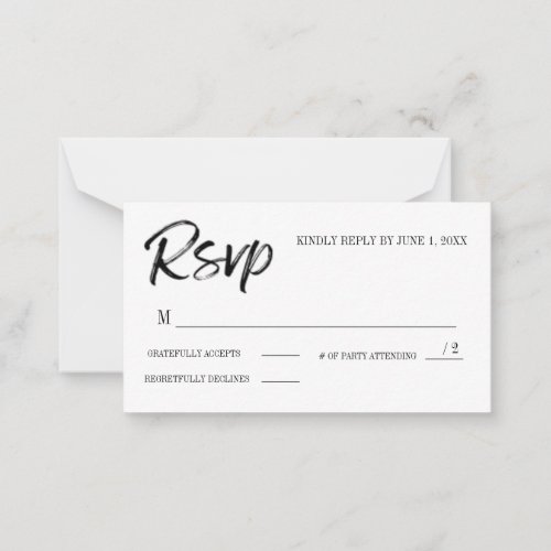 RSVP Card with  Attending Added 